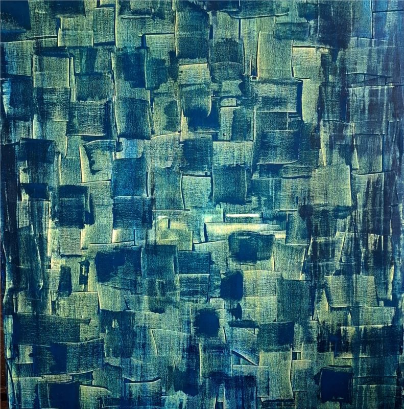 Oeuvre 2 — Encre de Chine sur toile, 60x80 cm