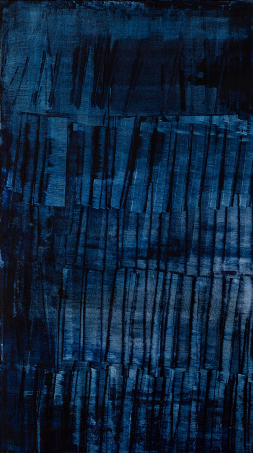 Composition abstraite en bleu profond