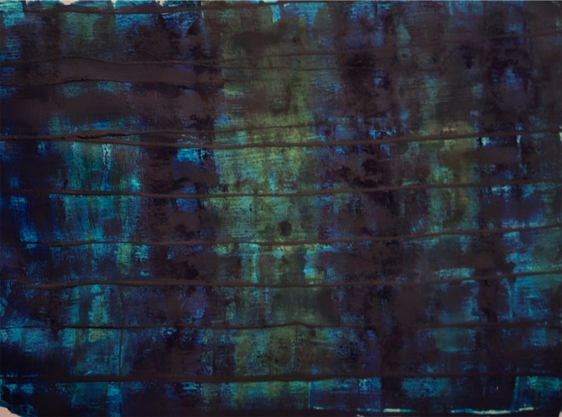 Oeuvre 44 — Pigments sur papier, 55x65 cm