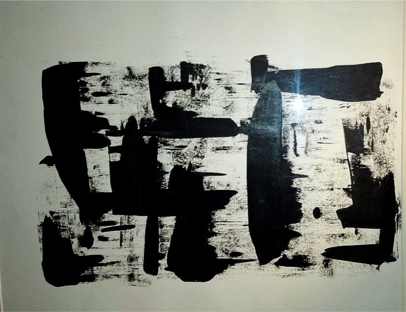 Oeuvre 45 — Encre et acrylique sur papier, 50x50 cm