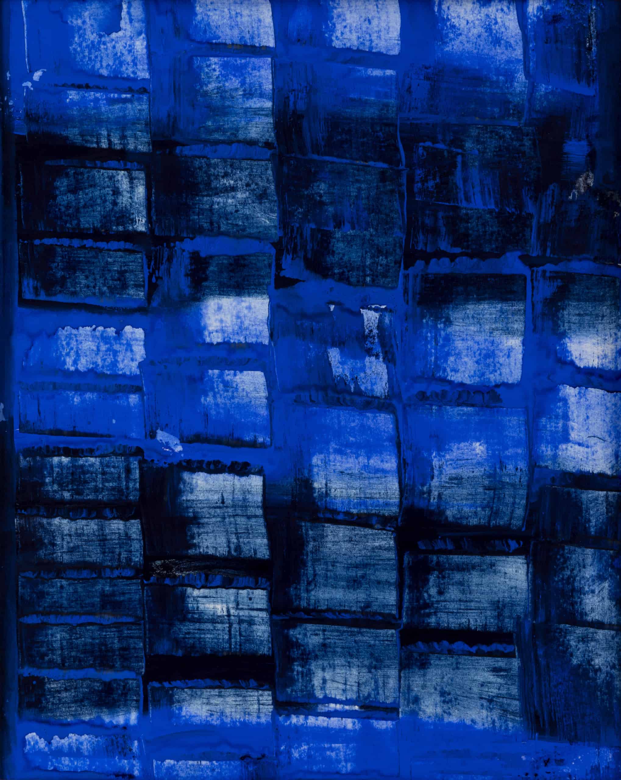 Nuancier de bleu artistique évoquant la peinture abstraite par Catherine Gioria.