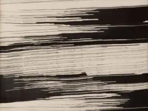 Expression artistique abstraite en noir et blanc, illustration contemporaine par Catherine Gioria.