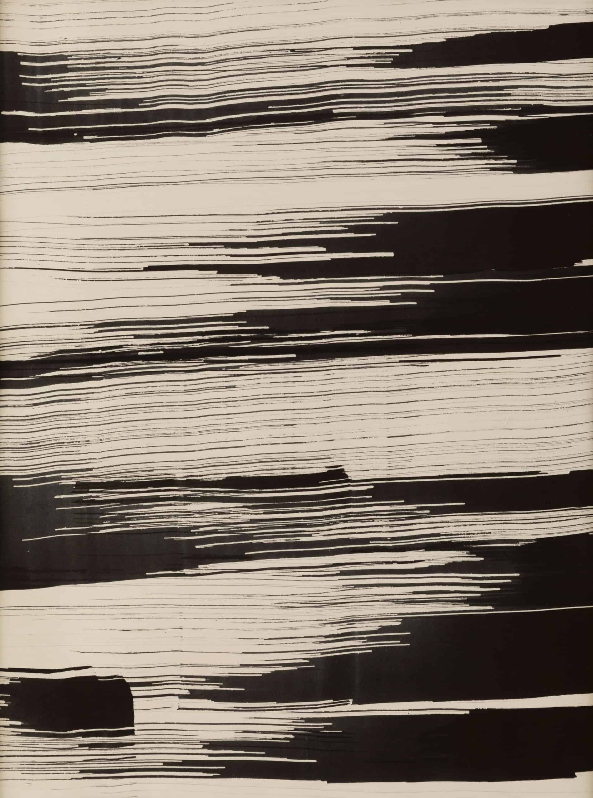 Expression artistique abstraite en noir et blanc, illustration contemporaine par Catherine Gioria.