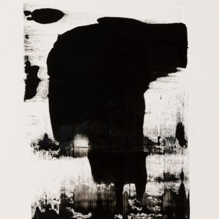 Clouds abstractes en noir et blanc par Catherine Gioria, œuvres d'art contemporain, peinture expressive, style moderne.